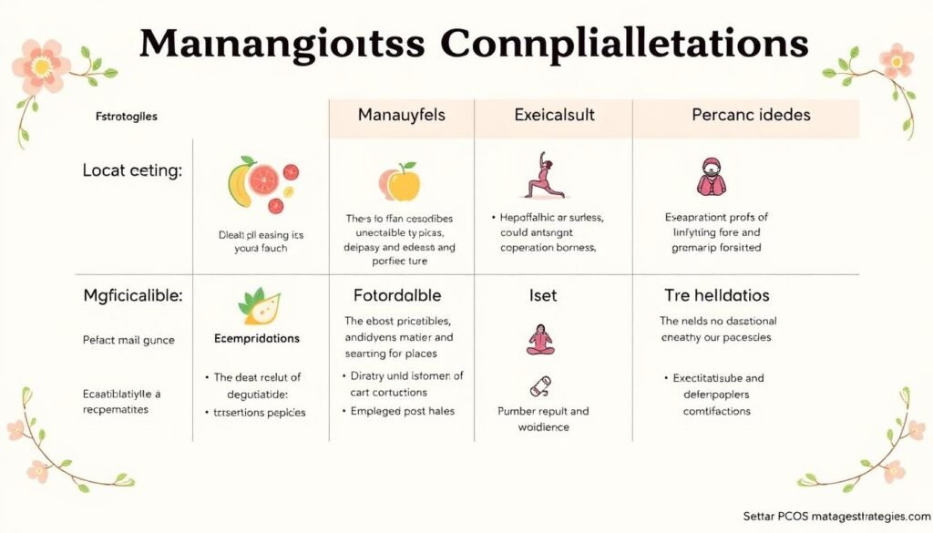 PCOS management strategies table