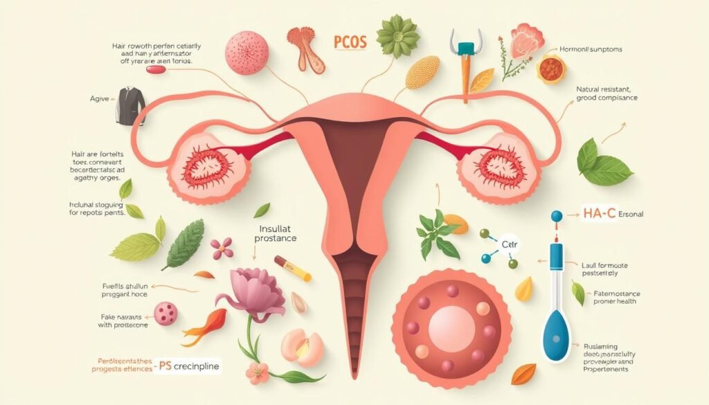 PCOS symptoms and hormonal imbalances