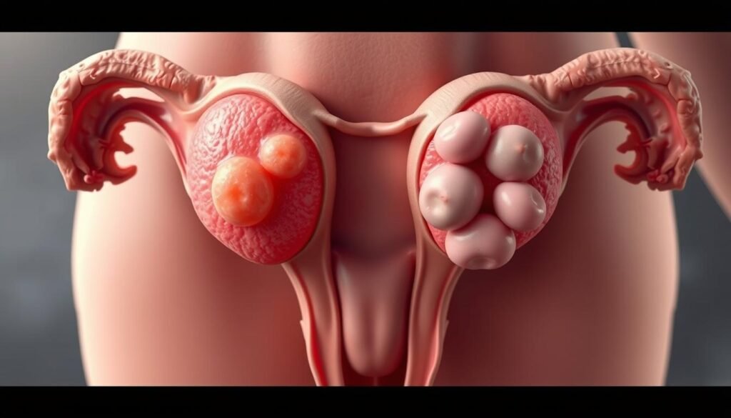 ovarian cysts in PCOS diagnosis
